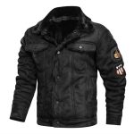 manteau vintage en simili cuir PU