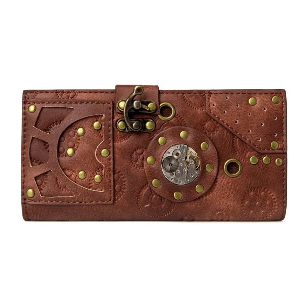 portefeuille long style steampunk