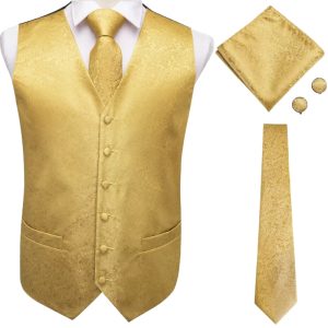 gilet costume homme jaune