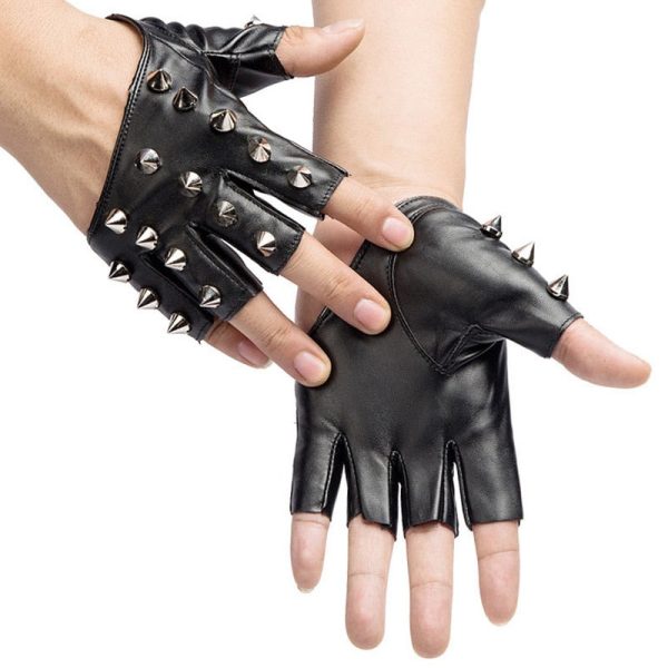 gants gothiques en cuir