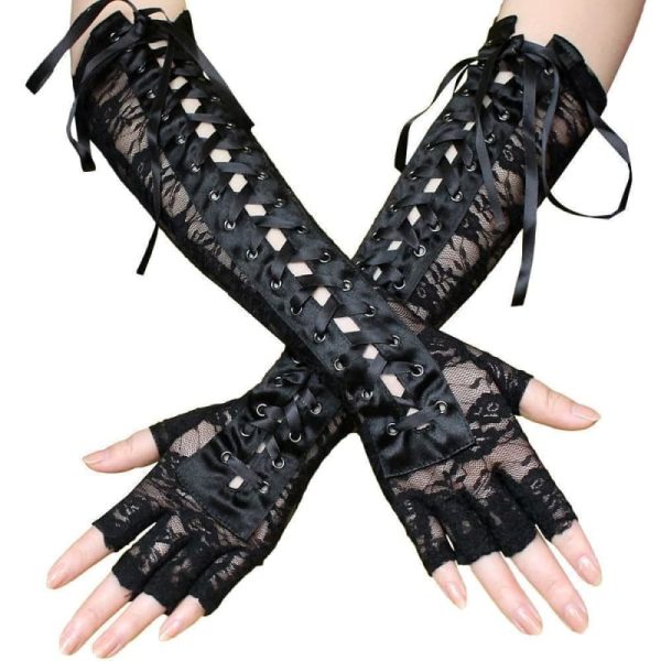 gants steampunk noir