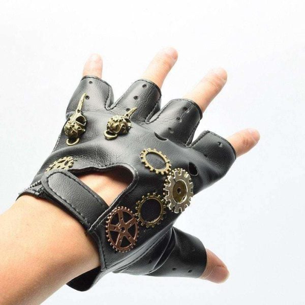 gants en cuir steampunk