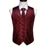 gilet homme mariage rouge