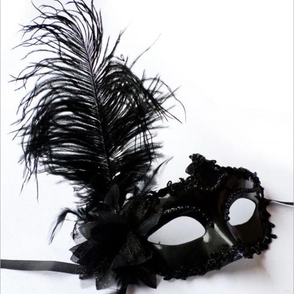 masque vénitien femme noir