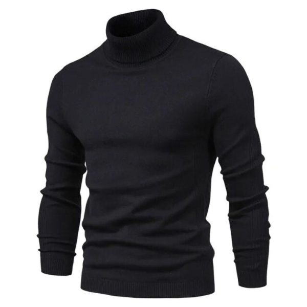 Pull Col Roulé Homme Slim
