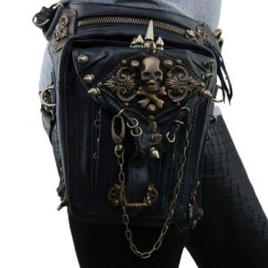 sac banane gothique cuir