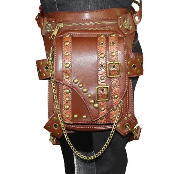sac steampunk en cuir