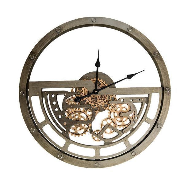 horloge murale industrielle steampunk