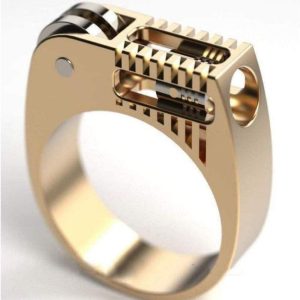 bague steampunk engrenages