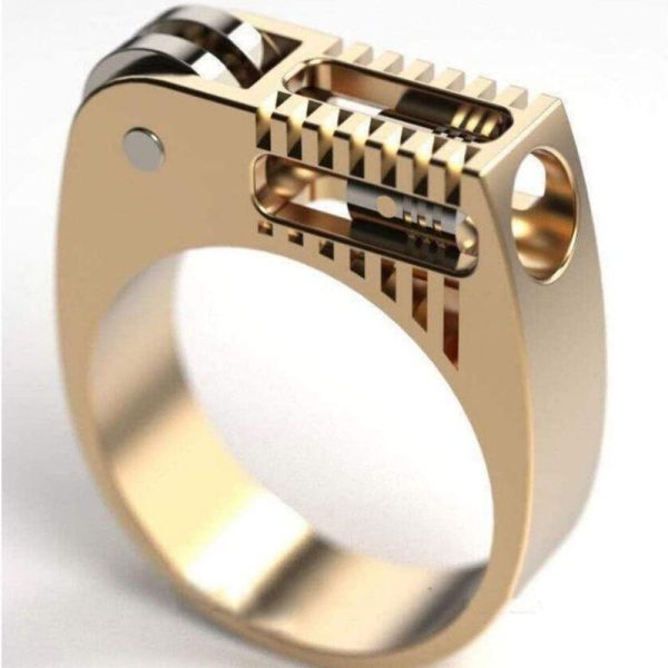 bague steampunk engrenages