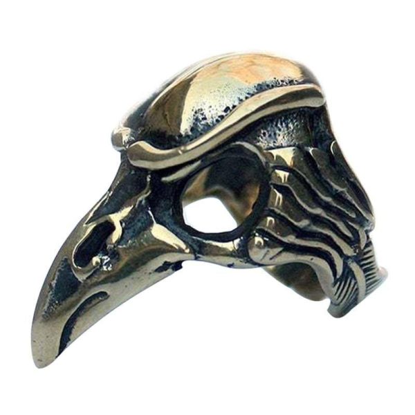 bague corbeau steampunk bronze