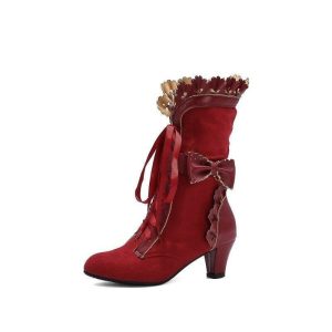 bottines rouges steampunk