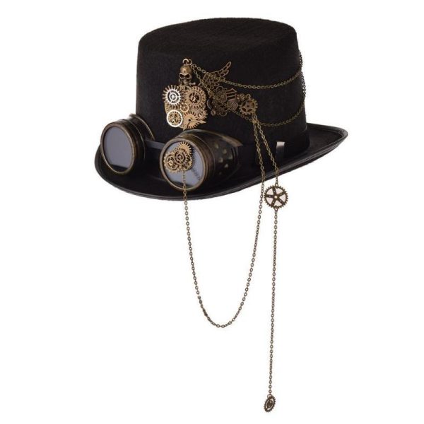Chapeau Steampunk Avec Chaîne
