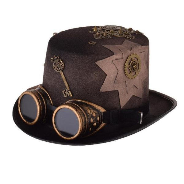 Chapeau steampunk avec engrenages