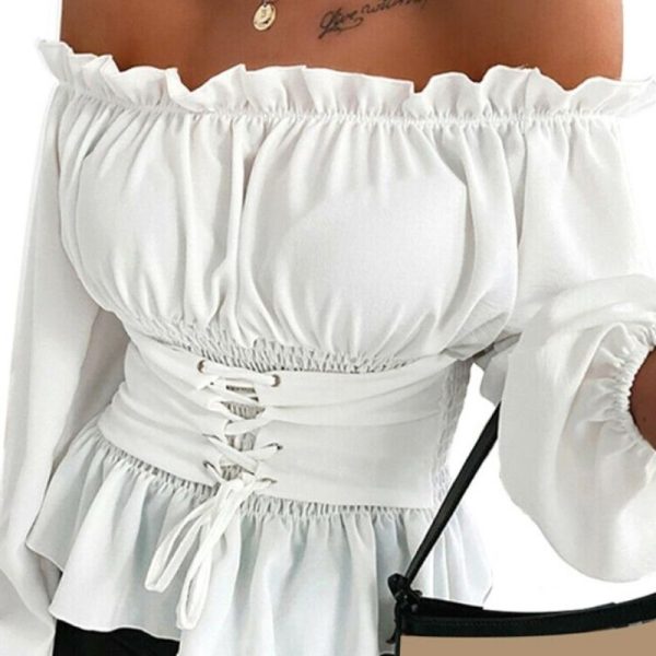 chemise blanche épaules dénudées