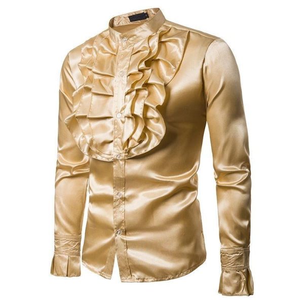 chemise steampunk satin gold
