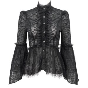 chemise à jabot gothique femme