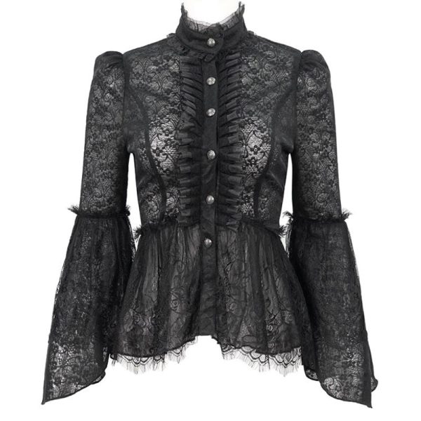 chemise à jabot gothique femme