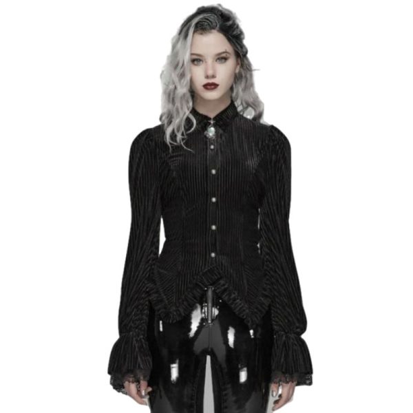 chemisier steampunk rayé