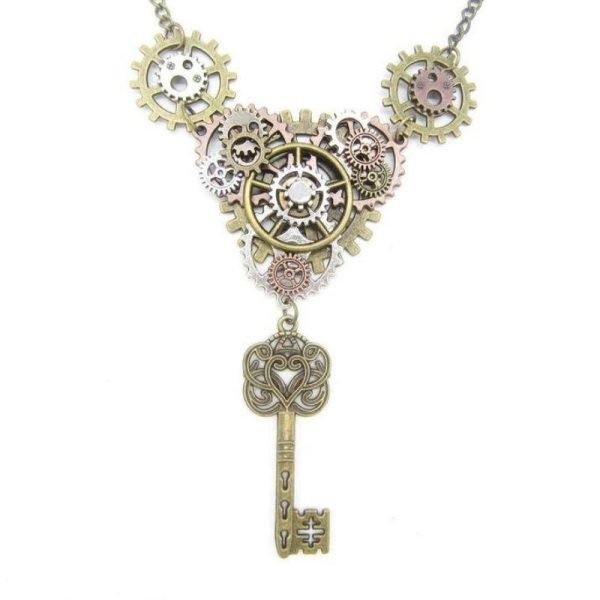collier clé steampunk