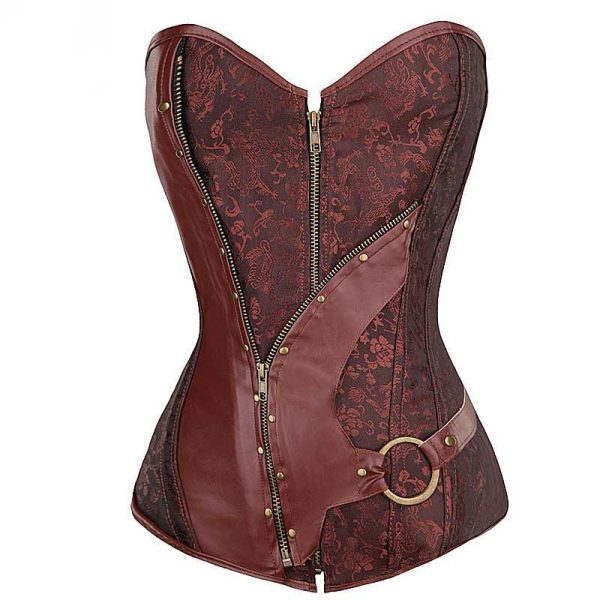 corset vintage marron