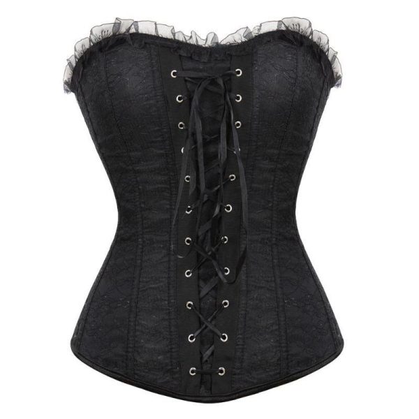 corset steampunk à lacets bleu