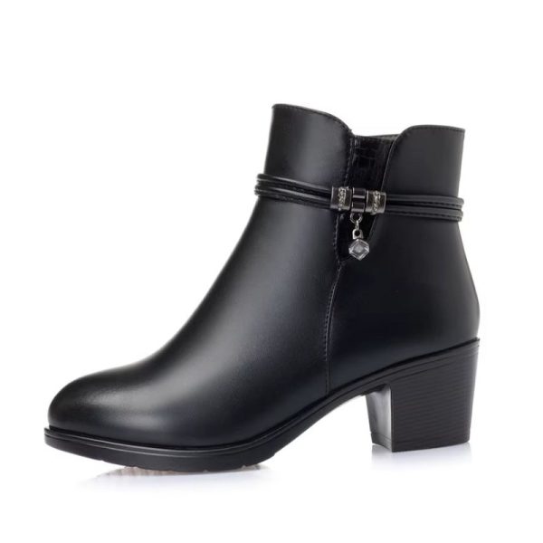 bottines en PU noir