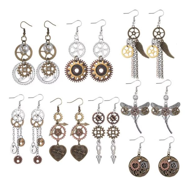 boucles d'oreilles steampunk