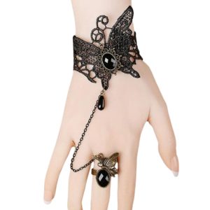 bracelet bague gothique