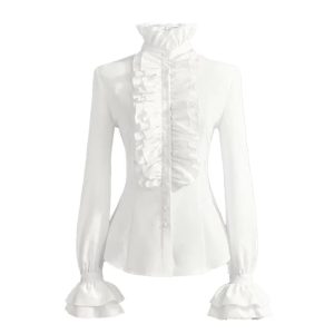 chemise blanche steampunk femme