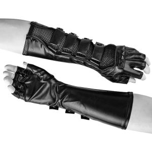 Gant gothique en PU noir