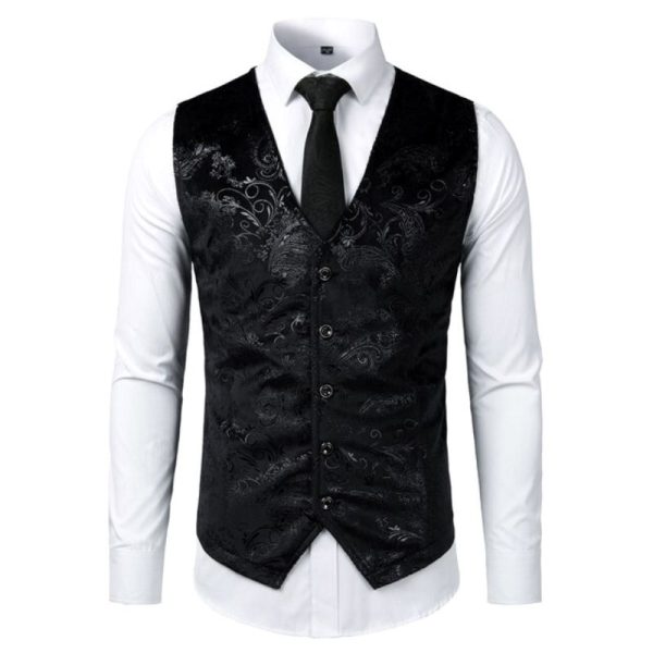 gilet costume homme imprimé
