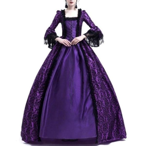 robe de mariée gothique violette