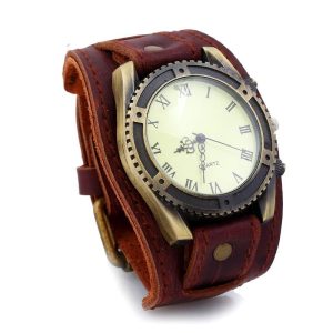 montre bracelet cuir vintage