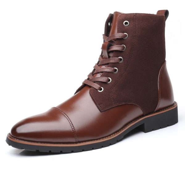 bottines marron simili PU