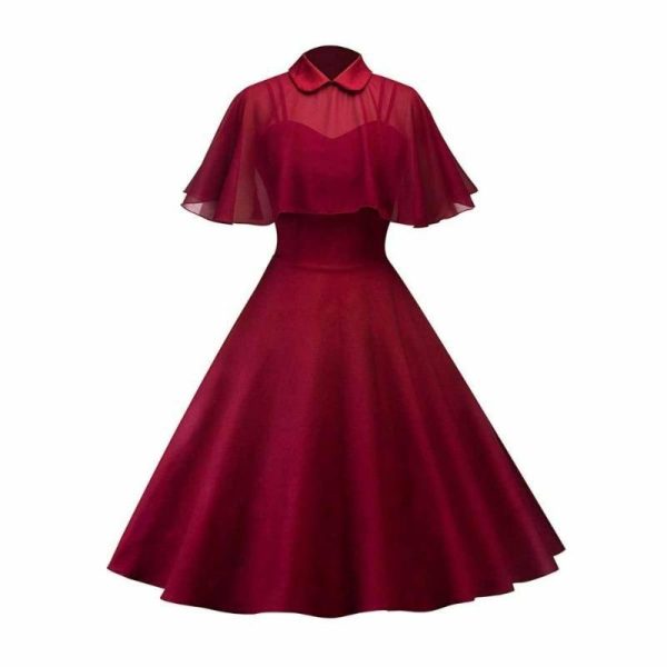 robe vintage rouge élégante