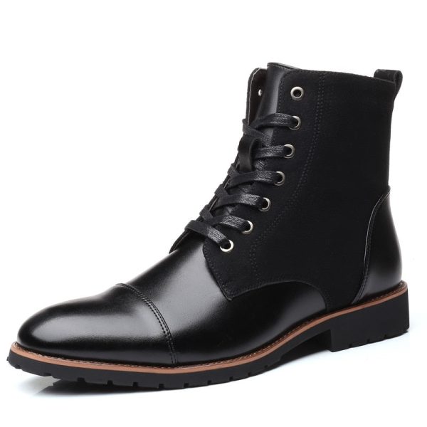 bottines noires à lacets
