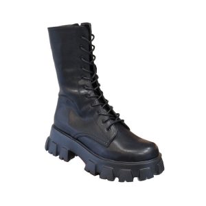 bottes plateforme à semelle crantée