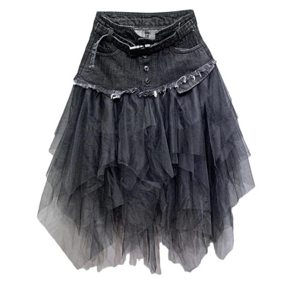 jupe jean et tulle