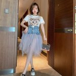 jupe en jean et tulle