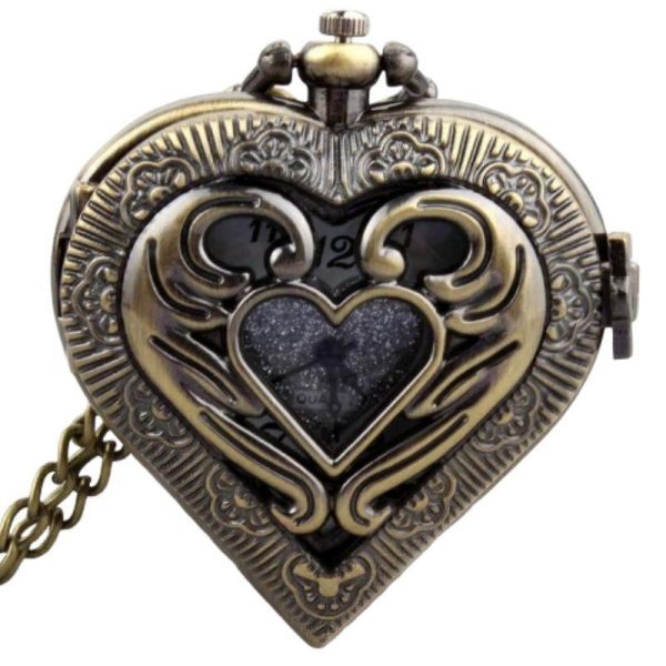 montre à gousset steampunk cœur