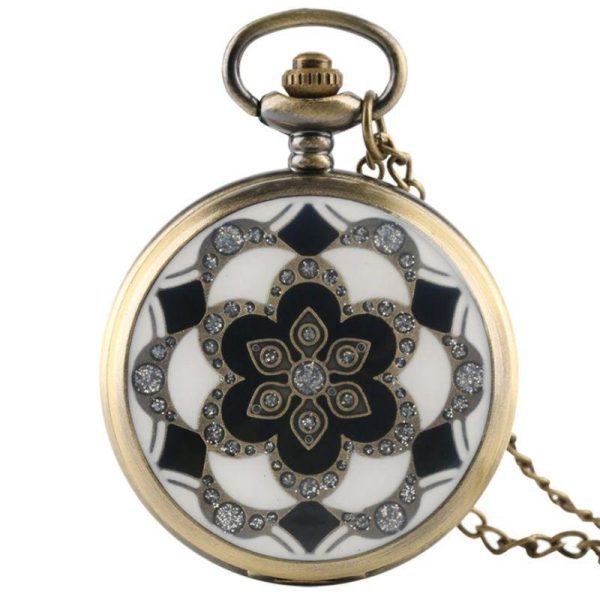 montre à gousset fleurs