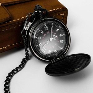 montre à gousset noire homme