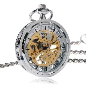 montre gousset avec mécanisme apparent