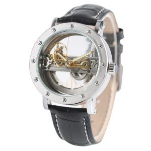 montre homme squelette transparent