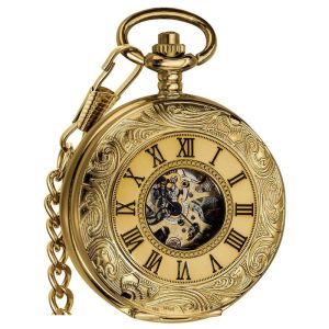 montre à gousset steampunk dorée