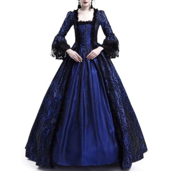 Robe Époque Victorienne Bleue