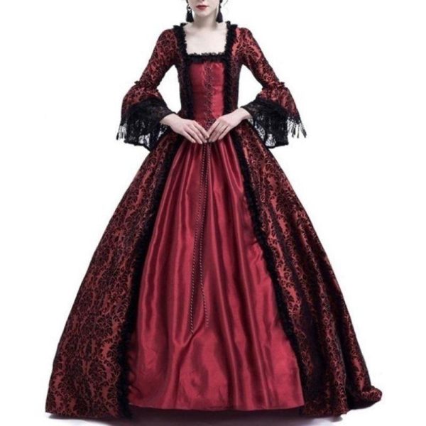 robe steampunk victorienne rouge