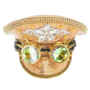 Chapeau militaire Steampunk de luxe pour hommes et femmes