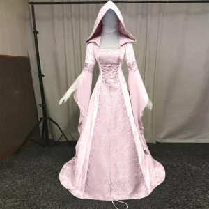 Steampunk Robe Rose  - Style Steampunk Médiéval